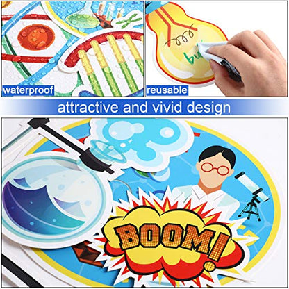 48 Pcs Science Lab Cutouts Bulletin Board Decoration for Classroom Science Themed Cut Outs Party Decor Decoration Class Office Supplies