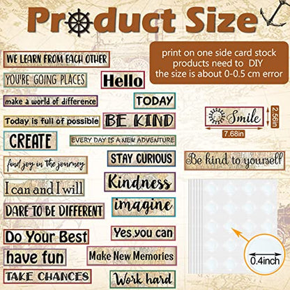Hotop 42 Pcs Growth Mindset Inspirational Posters Banners Motivational Posters for Classroom Bulletin Board Decor Home Sweet Classroom Motivational Gallery Teacher Door Signs (Travel The Map Style) - style: Travel The Map Style