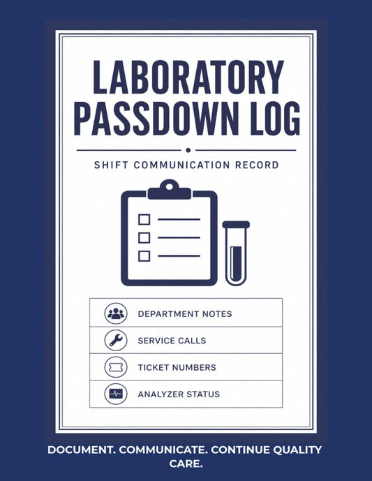 Laboratory Passdown Log - Shift Communication Record: A Practical Logbook for Laboratory Communication, Service Documentation and Shift Handoffs