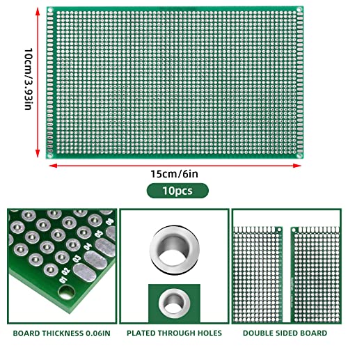 Eagles 10x15 cm Double Sided PCB Board, 10pcs, FR4, Pre-tinned, Arduino Compatible, Prototype, DIY, Electronic Board
