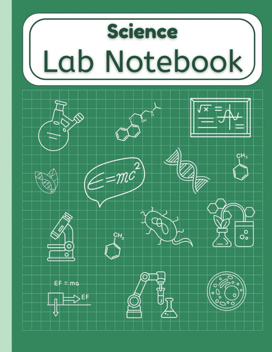 Science Lab Notebook: Laboratory Notebook with Numbered Science Grid Pages
