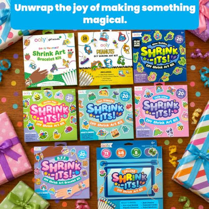 Ooly DIY Shrink Art Charms Kit, 28 Pc – Cute Crew - color: Cute Crew Charms