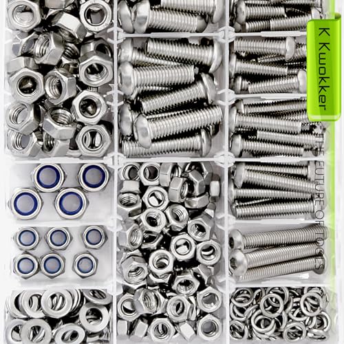 500Pcs M6 M8 Button Head Hex Socket Metric Screws Assortment Kit - size: G. M6 M8