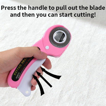 Rotary Cutter for Fabric, 45mm and 28mm Rotary Cutters Kit with 10 Blades - color: Blue