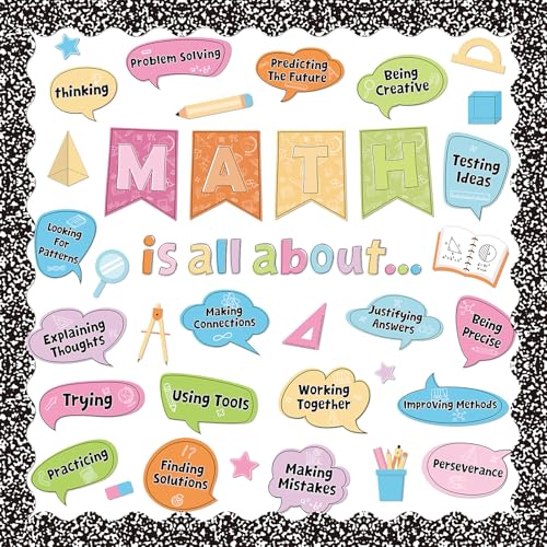 Math Talk Bulletin Board Decorations Math Classroom Decorations Set - color: Math