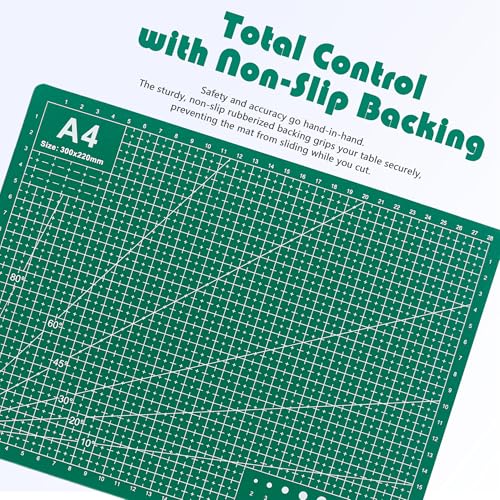 2 Packs A4 Cutting Mats, 12'' x 9'' Double Sided Cutting Mat - size: 12 x 9 inches