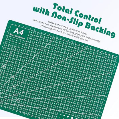 2 Packs A4 Cutting Mats, 12'' x 9'' Double Sided Cutting Mat - size: 12 x 9 inches