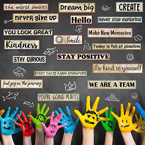 Hotop 42 Pcs Growth Mindset Inspirational Posters Banners Motivational Posters for Classroom Bulletin Board Decor Home Sweet Classroom Motivational Gallery Teacher Door Signs (Travel The Map Style) - style: Travel The Map Style