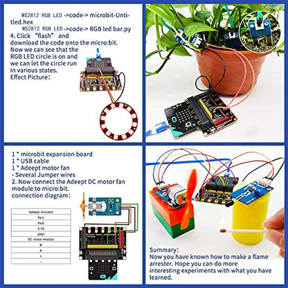 Adeept Sensor Starter Kit Compatible with BBC Micro:bit (V2 Included)