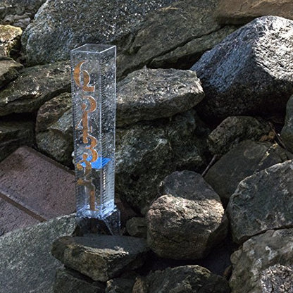 La Crosse 705-110 Easy Read 6-Inch Patina Rain Gauge, Clear