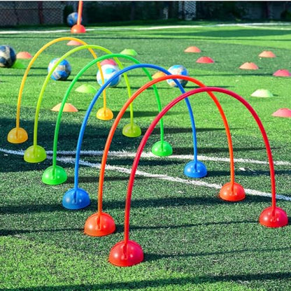 Hiboom 6 Set Obstacle Course Agility PE Equipment for Backyard Outdoor