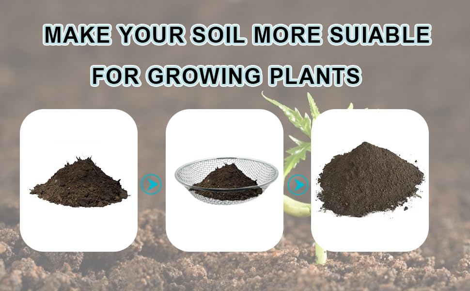17''Soil Sifter for Gardening, Heavy Duty Rock Sifter,Fits Wheelbarrow Compost Sifter Dirt Sifter,Captures Dirt Rocks Sawdust - color: 2PCS Large 17''