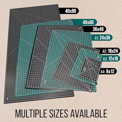 U.S. Art Supply 36"x48" Self-Healing Cutting Mat 5-Ply Green/Black - color: Green/Black