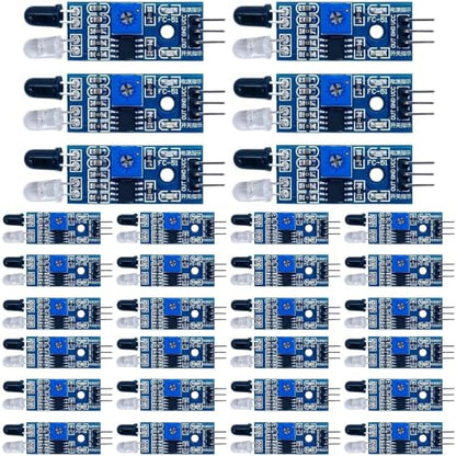 30-Pack IR Obstacle Avoidance Sensor Module, Adjustable