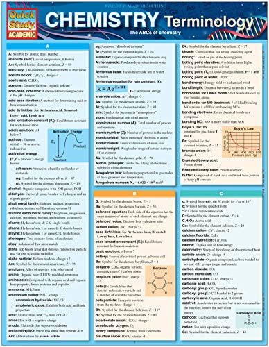 Chemistry Terminology: a QuickStudy Laminated Reference Guide (Quick Study Academic)