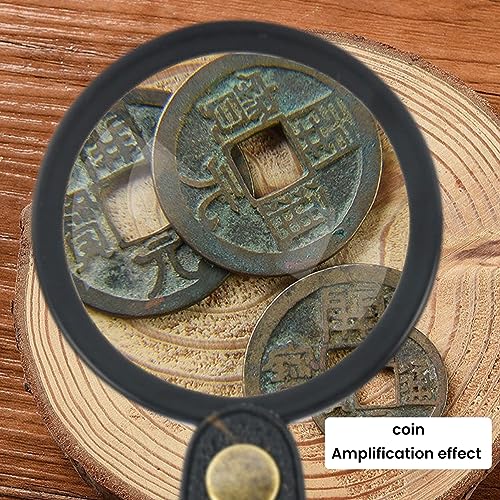 CALIDAKA 20X Pocket Magnifier, Mini Portable Magnifying Glass with 360 Rotating Protective Cover, for Reading, Crafts, Science Class, Jewelry