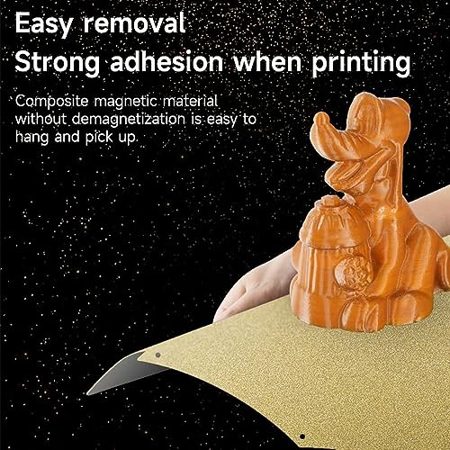 HzdaDeve PEI Sheet 230X230mm Flexible Spring Steel Build Plate Double Sided Textured Bed for Anycubic Kobra 2/Kobra 2 Neo/Kobra 2 Pro/Kobra Neo/Kobra/Kobra/Artillery Genius 3D Printer (Gold) - color: Gold, size: Kobra 2