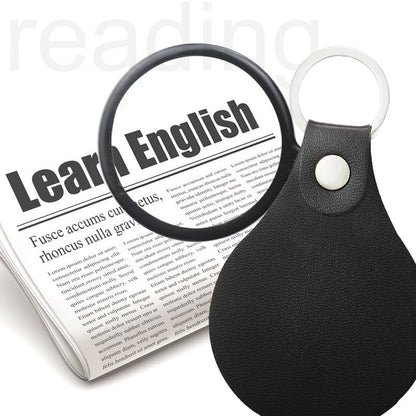 3 Pack 10X Keychain Pocket Magnifying Glass with Rotating Protective Case, Mini Portable Pendant Magnifier for Daily Fine Print Inspection & Outdoor Hobby