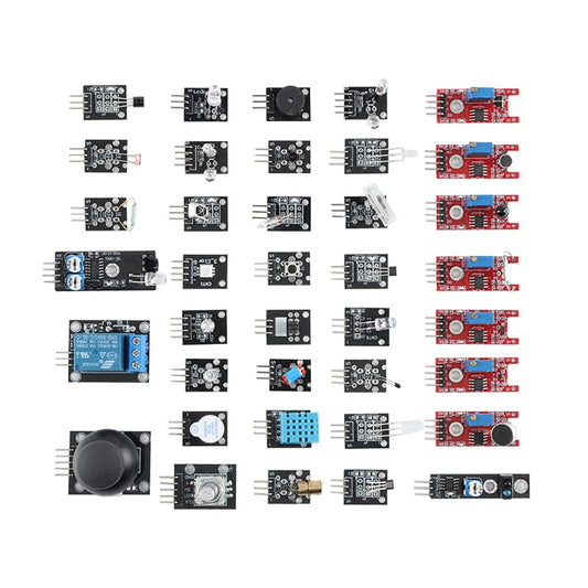 37 in 1 Sensor Kit for Arduino & Raspberry Pi - 37 Types of Sensors & Data with Storage Box