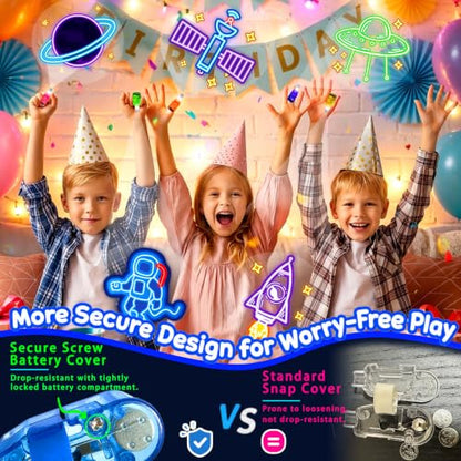 24 Pcs Space Themed Party Favors LED Finger Lights Toys for Kids Ages 3-12 - style: Space