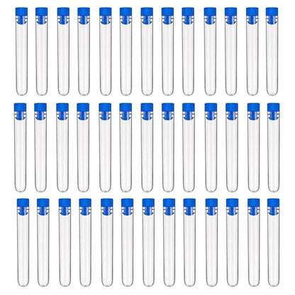 100 Pack 5ML Test Tubes with Caps Plastic Clear Graduated Vial Sample Storage Container Testing Tube for Scientific Experiment Halloween Lab Essentials Plant Propagation Water Check