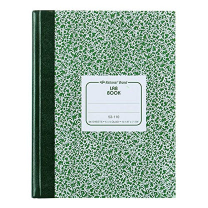 National Laboratory Notebook, 5 x 5 Quad Ruling, Flexible Cover, Sewn Binding, 10.125" x 7.875", 96 Sheets (53110)