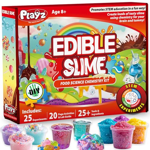 Playz Edible Slime Candy Making Kit for Kids Age 8-12 Years Old w/ 25+ Fun - style: Edible Slime