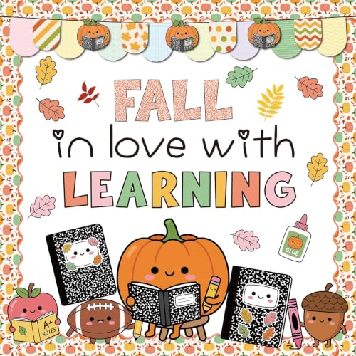 Fall in Love with Learning Classroom Bulletin Board Decorations - color: Fall in Love With Learning