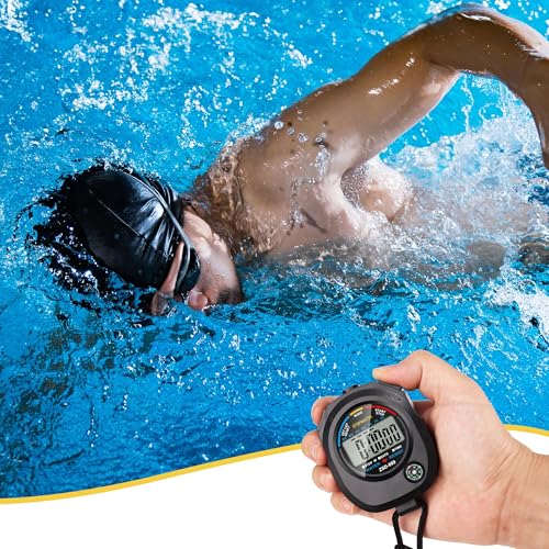 1 Pack Multi-Function Electronic Digital Sport Stopwatch Timer, Large Display with Date Time and Alarm Function, Suitable for Sports Coaches, Fitness Coaches, and Referees