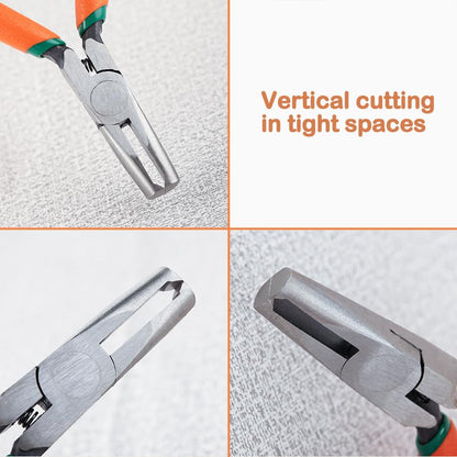 5-Inch Transverse End Cutter SMT/SMD Chip Side Cutting Pliers Front Angle Nipper With Extra Long Flat Nose Tip 90 Degree Blade Precision Plastic Model - style: 5"