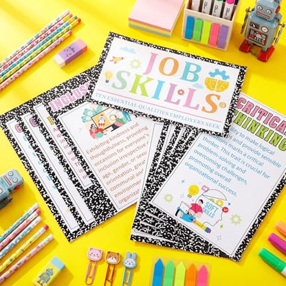 Outus 11 Pcs Job Skills Classroom Posters, High School College Decor - style: Composition