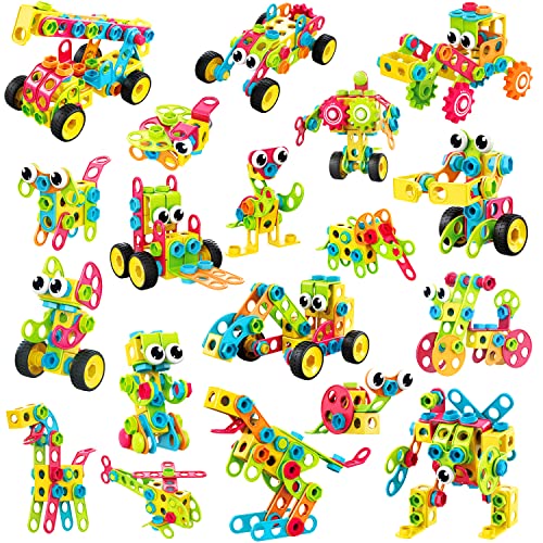 NXONE 195 PCS STEM Toys, Building Sets for Kids 3+ - size: 195 piece