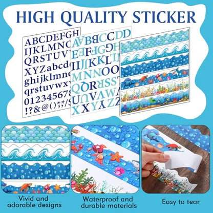 Dispowreath 96 Pcs Science Fair Board Supplies,Ocean Style - style: Ocean Style