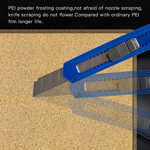 Double Sided Textured PEI Printing Bed,3D Printer Parts Printing Plate Frosted PEI Surface 235x235mm for Ender 3 V2,Ender 3 Pro,Ender 3,Ender 5 Series,CR20,CP-01(Without Magnetic Bottom Sheet) - size: Double Sided 235 x235 mm