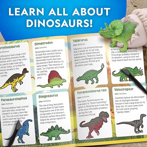 National Geographic Dinosaur Dig Kit with 12 Dino Eggs for Kids - style: 12 Dino-shaped Dig Bricks
