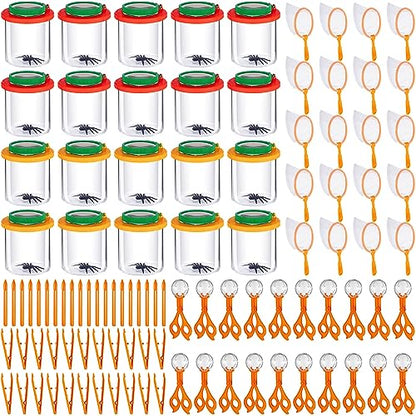Libima 100 Pcs Bug Catcher Kit for Kids Outdoor Explorer Toys