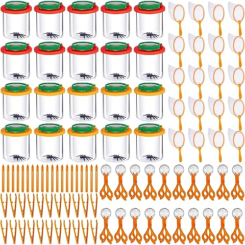 Libima 100 Pcs Bug Catcher Kit for Kids Outdoor Explorer Toys