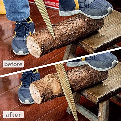 Wood File, Needle File Set Wood Files for Wood Working Wood Rasp Files Tools Golden Tapered Wood Rasp Bastard File with Rubber Handle in Gift Bag for Carving 2 Pack (6 * 8 inch)