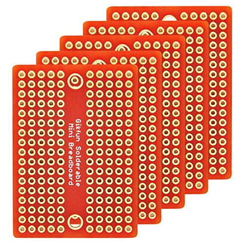 Gikfun Mini Solder-able Breadboard Gold Plated Finish Proto Board PCB for Arduino Electronic DIY (Pack of 5PCS) GK1009