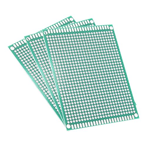 uxcell 3pcs 7x9cm Double Sided PCB Board Universal Printed Circuit Proto Board for DIY Soldering Electronic Projects Practice Test Circuit - size: 7x9cm