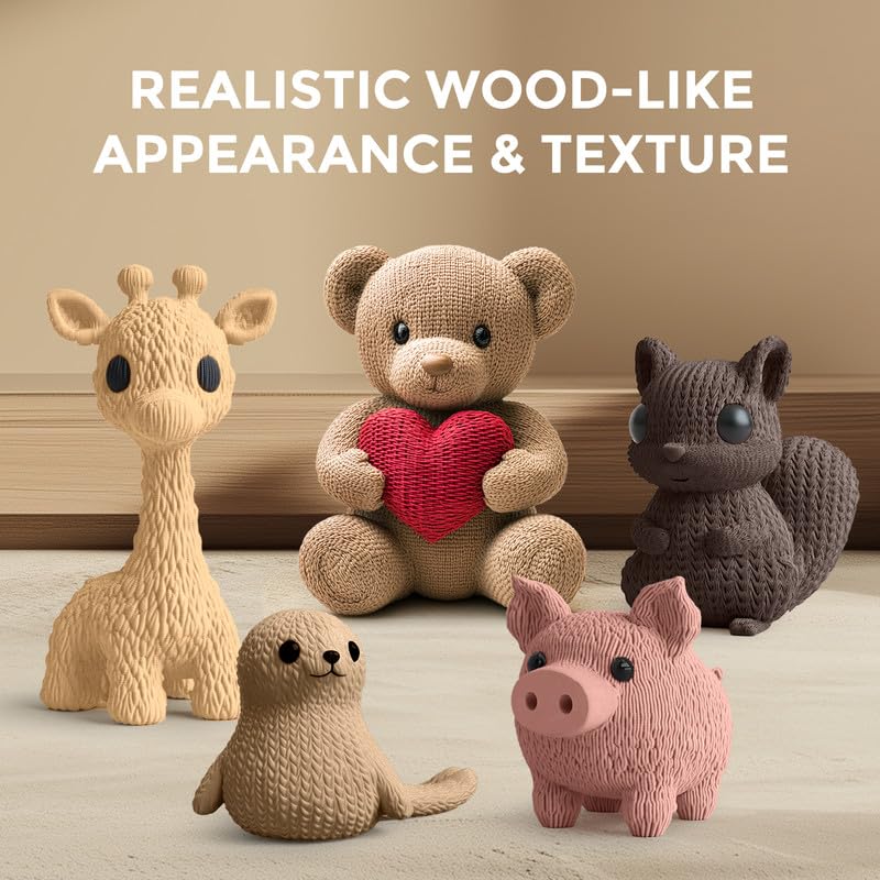 SUNLU Real Wood Fiber PLA Filament 1.75mm, 1KG (2.2LBS), Cherry Wood - color: A-woodpla-1kg-cherrywood