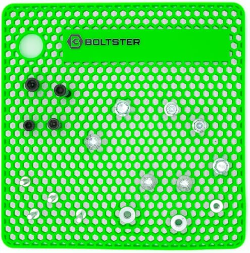 Boltster Original Silicone Fastener Organizer Tray, Bolt and Screw Holder for Mechanics, Automotive, Industrial and DIY Projects, Heat and Chemical Resistant, Green - color: Green