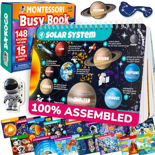 Montessori Busy Book for Kids Ages 4-8 — My Preschool Toddler Busy Book 3-5 - color: Universe