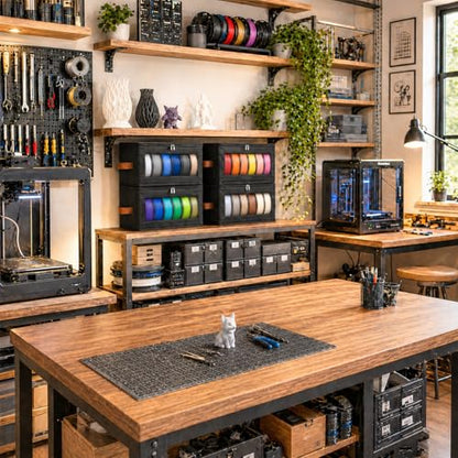 24 Spools Filament Storage Box, Stackable Foldable Moisture-Proof