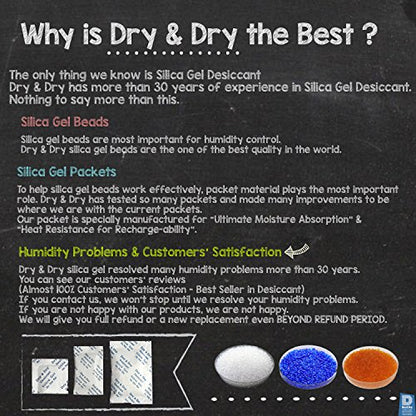 Dry & Dry [7 LBS] Blue & White Mixed Silica Gel Beads(Industry Standard) Silica - Rechargeable Silica Beads, Silica Gel, Desiccant Beads, Moisture Absorbers - color: Blue Mixed, size: 7 lbs