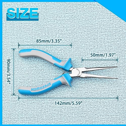 SPEEDWOX Fine Tips Needle Nose Pliers With Serrated Jaw Precision Jaw - style: Upgrade Fine Tips Needle Nose