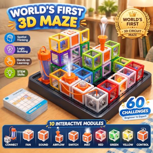 [2026 New] 3D Circuit Puzzle, STEM Toys for Ages 8-13 Board Game