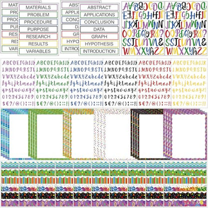 Dispowreath 96 Pcs Science Fair Board Supplies,Geometric Style - style: Geometric Style