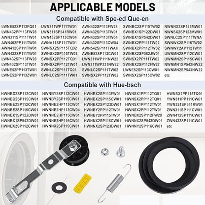 959P3 Washer Idler Pulley Kit Idler Lever and Belt Kit Compatible with Sp-eed Qu-een Replaces PRM959P3 UNMC959P3 2020782 AP4489045 PS12661973