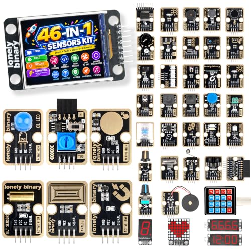 Lonely Binary 46-in-1 Sensor Kit for ESP32, Raspberry Pi Pico and STM32